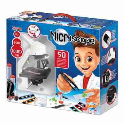 Ptit Loustic – Magasin de jeux et jouets à Saint-Étienne 1 Boîte du microscope enfant Buki 50 expériences MR600 dès 8 ans