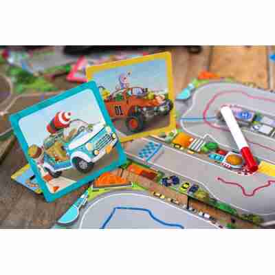 Cartes bolides et circuits du jeu Turbo Kidz