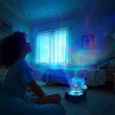 Magic Wave Little L projetant une lumière relaxante dans une chambre