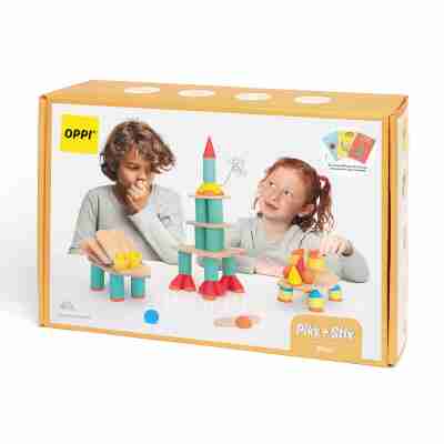 Ptit Loustic – Magasin de jeux et jouets à Saint-Étienne 7 Boîte du jeu de construction Piks et Stix 96 pièces Oppi