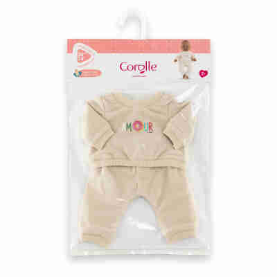 Emballage du jogging beige Corolle pour grand poupon de 36 cm