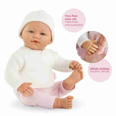 Détails réalistes du poupon newborn Rose Corolle