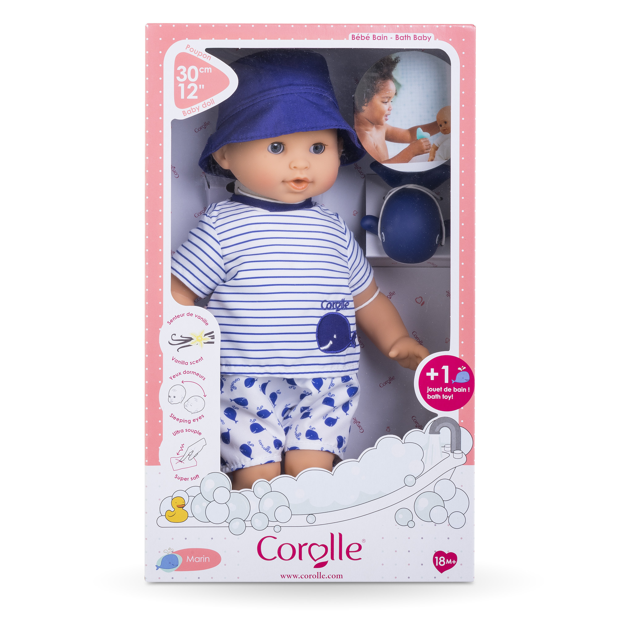 Poupon Bébé Bain - Marin 6 Boîte du poupon Bébé Bain Marin Corolle 30 cm