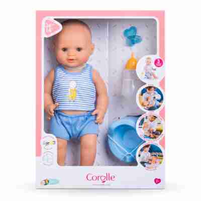 Ptit Loustic – Magasin de jeux et jouets à Saint-Étienne 33 Poupon Paul fait pipi Corolle 36 cm avec biberon pot et tétine