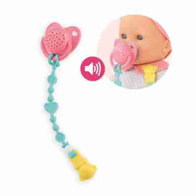 Ptit Loustic – Magasin de jeux et jouets à Saint-Étienne 18 Tétine sonore Corolle avec chaînette pour grand poupon 36 cm