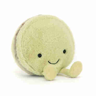 Ptit Loustic – Magasin de jeux et jouets à Saint-Étienne 11 Peluche Amuseables Max Macaron Jellycat couleur pistache vue de face