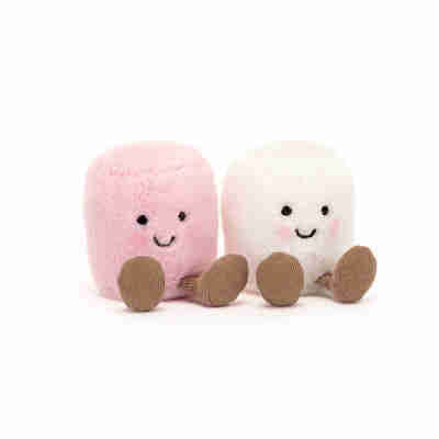 Ptit Loustic – Magasin de jeux et jouets à Saint-Étienne 7 Duo de peluches Amuseables Pink and White Marshmallows Jellycat