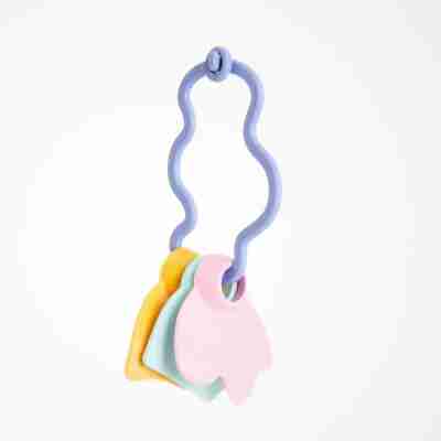 Hochet Bleu Simple pour bébé dès 6 mois