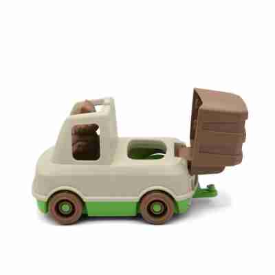 Camion poubelle avec conteneur arrière basculant