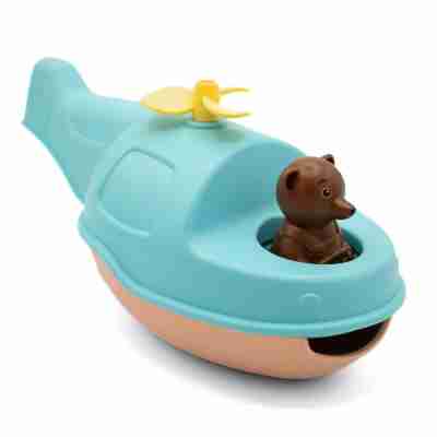 Ptit Loustic – Magasin de jeux et jouets à Saint-Étienne 9 Hélicoptère de Petit Ours Brun couleur menthe avec hélice jaune