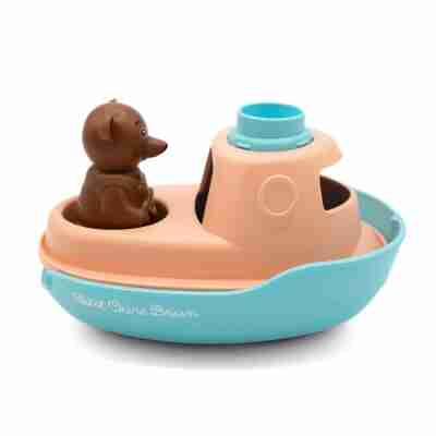 Petit bateau Simple avec figurine Petit Ours Brun assise à bord