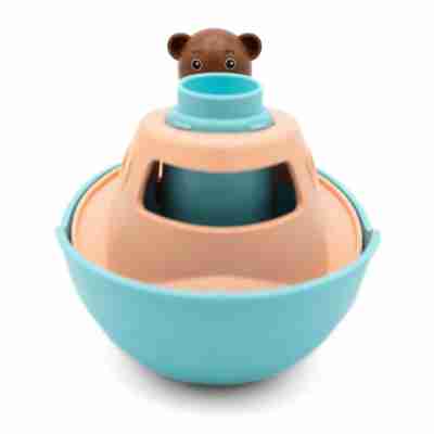 Bateau de bain menthe et pêche avec Petit Ours Brun visible à l’avant