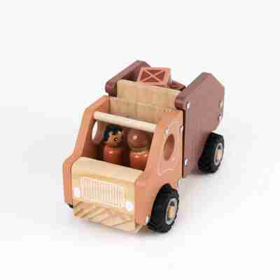 Camion en bois Egmont Toys avec deux personnages dans la cabine