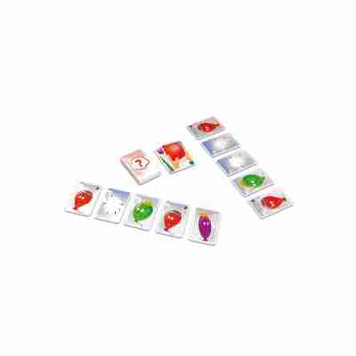 Mise en place du jeu Ballons avec les cartes de ballons colorés