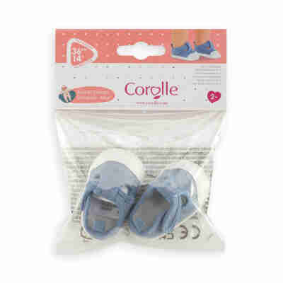 Emballage des baskets bleues Corolle pour grand poupon 36 cm
