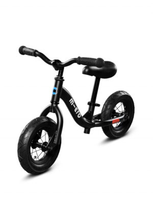 Draisienne Micro Balance Bike Noir vue de trois quarts