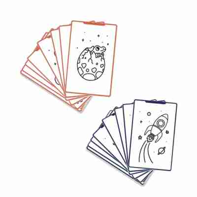 Ptit Loustic – Magasin de jeux et jouets à Saint-Étienne 20 Cartes à décalquer Galaxie et Dinosaures pour Kidydraw-mini