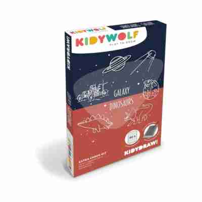 Ptit Loustic – Magasin de jeux et jouets à Saint-Étienne 19 Boîte des recharges Kidydraw-mini Galaxy & Dinosaures Kidywolf