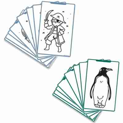 Ptit Loustic – Magasin de jeux et jouets à Saint-Étienne 18 Cartes Océans et Pirates compatibles avec la Kidydraw-mini
