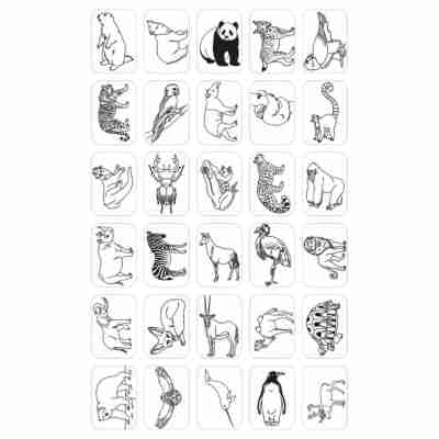 Illustrations d'animaux du monde à décalquer avec Kidydraw-mini