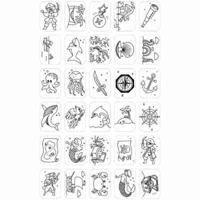Illustrations marines et pirates des recharges Kidydraw-mini