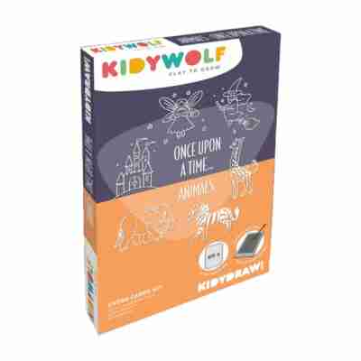Ptit Loustic – Magasin de jeux et jouets à Saint-Étienne 15 Boîte des recharges Kidydraw-mini Il était une fois et Animaux Kidywolf