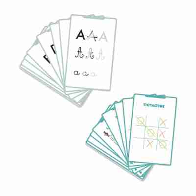 Ptit Loustic – Magasin de jeux et jouets à Saint-Étienne 14 Cartes alphabet pour Kidydraw Mini avec exercices d’écriture