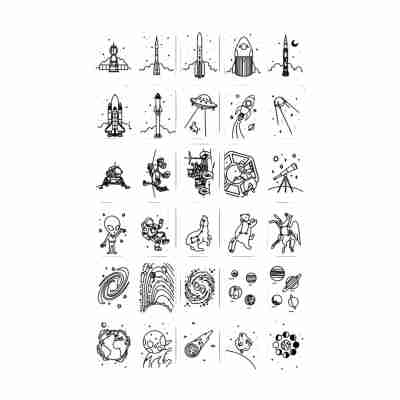 Cartes espace et galaxie pour Kidydraw-mini Kidywolf