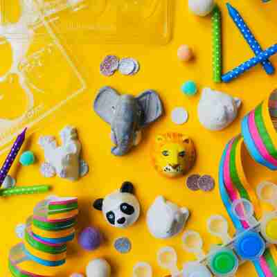 Magnets animaux en plâtre à peindre avec accessoires créatifs Mako moulages
