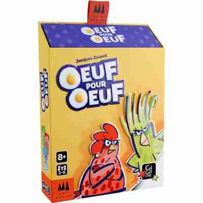 Ptit Loustic – Magasin de jeux et jouets à Saint-Étienne 1 Boîte du jeu Œuf pour Œuf Gigamic avec les illustrations de poules