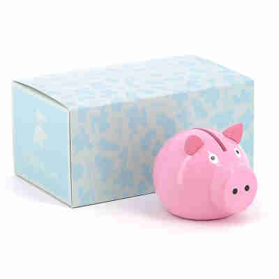 Tirelire cochon rose Vilac avec sa boîte de présentation