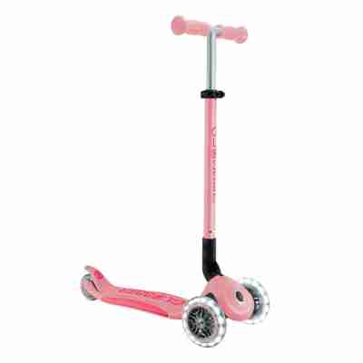 Ptit Loustic – Magasin de jeux et jouets à Saint-Étienne 1 Trottinette Globber PRIMO PLUS Pliable Corail avec roues LED lumineuses