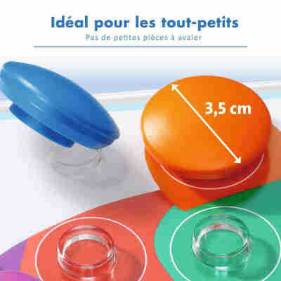 Gros pion orange Colorino de 3,5 cm adapté à la manipulation par les petites mains
