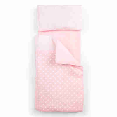 Matelas, couette et oreiller roses assortis du lit de poupée Woet