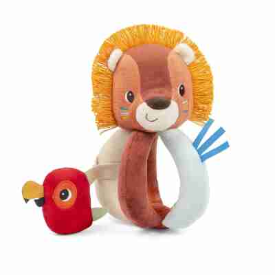 Ptit Loustic – Magasin de jeux et jouets à Saint-Étienne 14 Jouet d’éveil Jack le lion Lilliputiens avec Gilles le perroquet et poignées sensorielles