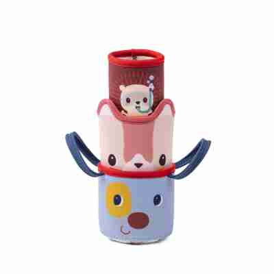 Ptit Loustic – Magasin de jeux et jouets à Saint-Étienne 3 Trois gobelets de bain Lilliputiens avec Jules, Jeanne et Léon encastrés