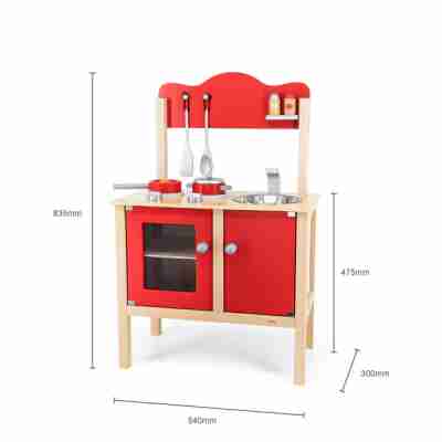 Dimensions de la Cuisine rouge New Classic Toys 50384