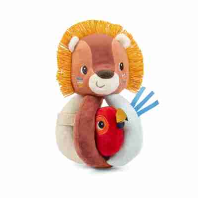 Ptit Loustic – Magasin de jeux et jouets à Saint-Étienne 13 Hochet à poignées Jack le lion Lilliputiens avec Gilles le perroquet