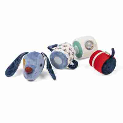 Ptit Loustic – Magasin de jeux et jouets à Saint-Étienne 10 Rouleau sonore Jules Lilliputiens démonté avec ses 4 cylindres d'éveil