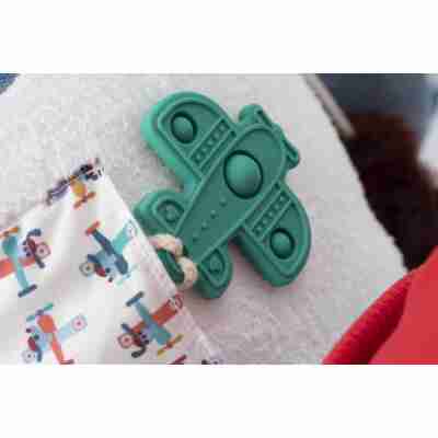Avion de dentition en silicone avec popping de Jules Lilliputiens