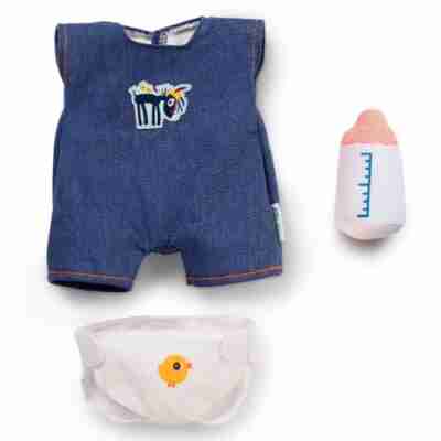 Tenue, couche et biberon du poupon Charlie Lilliputiens