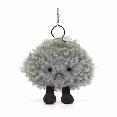 Nuage gris Amuseables Storm Cloud Jellycat avec petites jambes et attache métallique