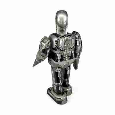 Dos du Robot Robocop MS288 avec motifs mécaniques noirs et argentés