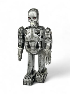 Robot Robocop MS288 de Protocol en métal argenté et noir vu de face