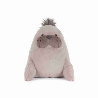 Peluche Roarwell Sea Lion Jellycat vue de face avec grandes nageoires et museau rebondi