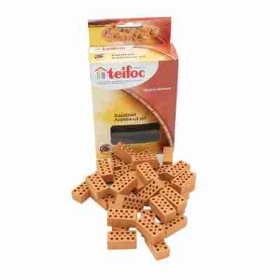 Ptit Loustic – Magasin de jeux et jouets à Saint-Étienne 9 Recharge de briques rouges Teifoc avec emballage et briques miniatures