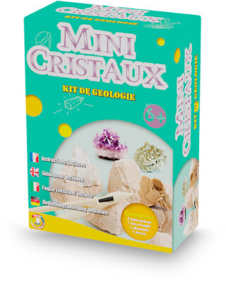 Kit géologie Mini Cristaux Ulysse avec bloc d’argile et outils de fouille