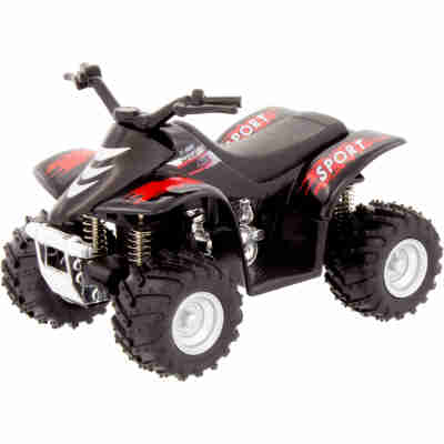 Quad miniature Ulysse noir avec mécanisme à rétrofriction et pneus à crampons