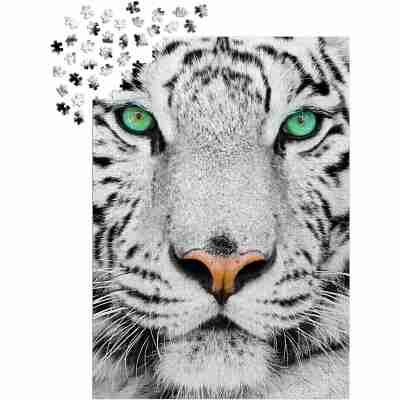 Ptit Loustic – Magasin de jeux et jouets à Saint-Étienne 20 Puzzle Enjoy White Siberian Tiger de 1000 pièces en cours d’assemblage
