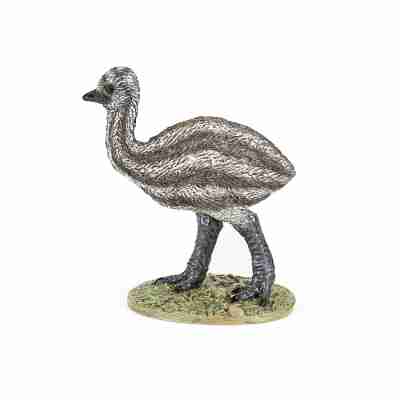 Figurine Bébé émeu Papo 50273 debout avec long cou, plumage brun et longues pattes